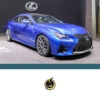 blue Lexus car in the showroom - chip your car performance chips