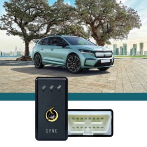blue SUV near trees in a city - chip your car performance chips