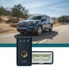 blue Honda SUV driving near trees - chip your car performance chips
