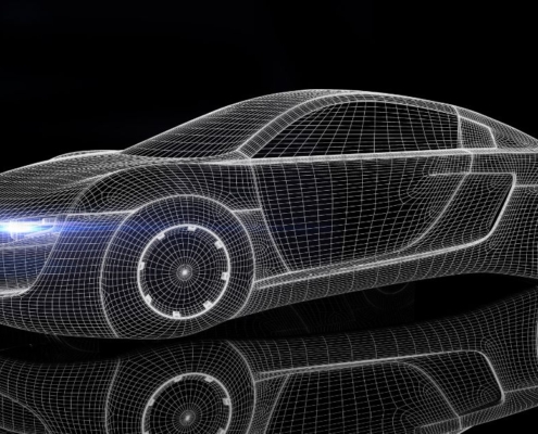 computer designed car blueprint - chip your car performance chip